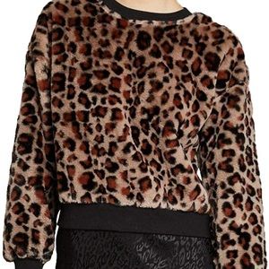 Wild Fable Cheetah Fuzzy Sweater